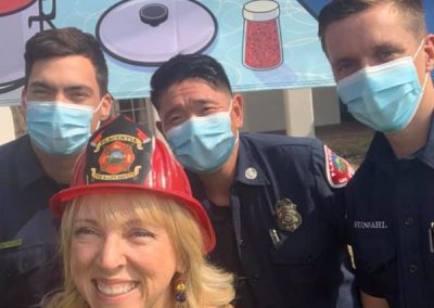 Rhonda Shader with Firemen